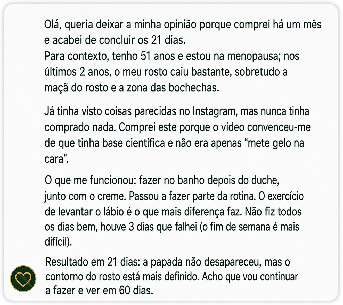 Opinião de uma aluna