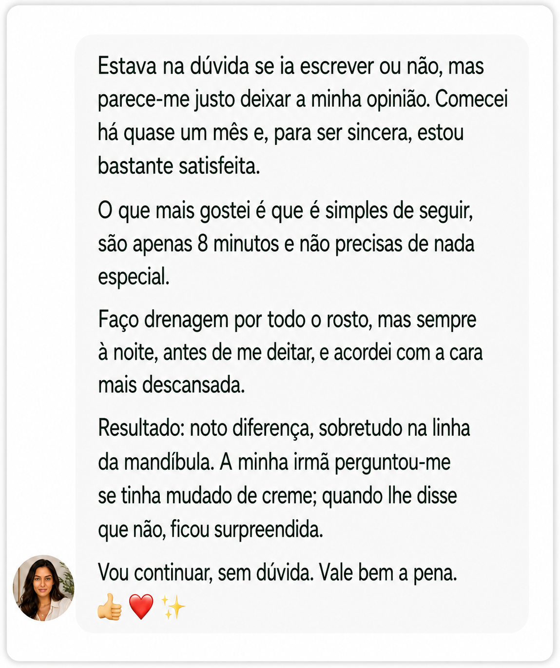 Opinião de uma aluna